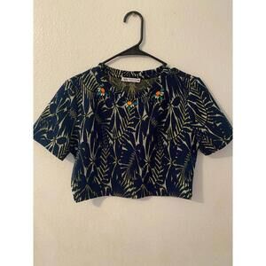 ZARA Patterned Crop Top